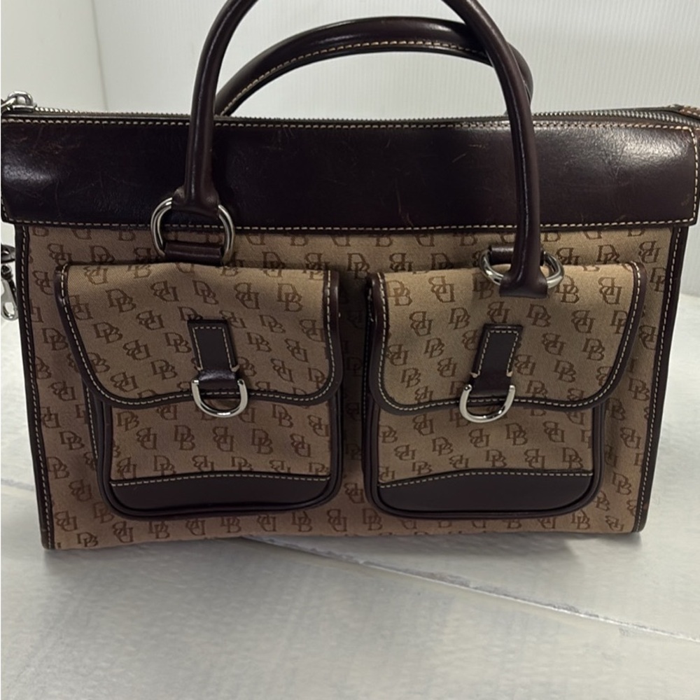 Dooney & Bourke Brown Monogram Satchel